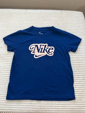 Nike girl Blue Logo T‑Shirt